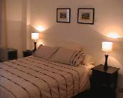 Extra-length queen size bed, hairdryer, electronic safe and air-conditioning in the apartment's bedroom