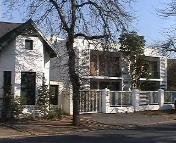 The apartment building in the historic core of central Stellenbosch where the self-catering accommodation is located